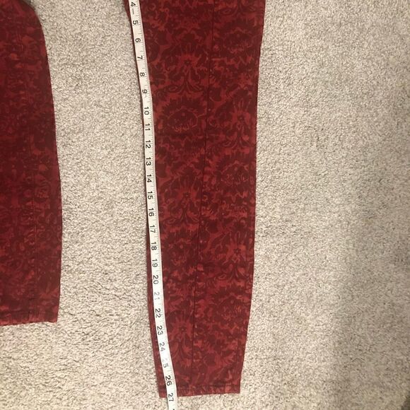 NWT ANTHROPOLOGIE Pilcro & The Letterpress High Rise Denim Flocked Leggings - Picture 13 of 16